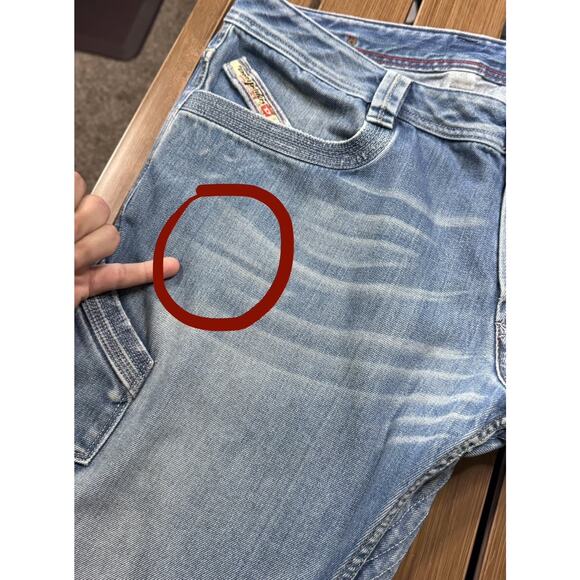 Diesel Industry Denim Jeans Straight Fit Men's Size 38x32 MADE IN ITALY - Picture 9 of 16